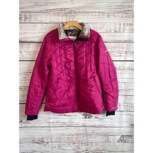 Columbia Women's Kaleidoscope II Puffer Style Jacket Hot Pink Gray Size Large